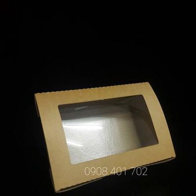 HỘP GIẤY KRAFT CÓ CỬA SỔ KÍNH ĐỰNG TRÁI CÂY